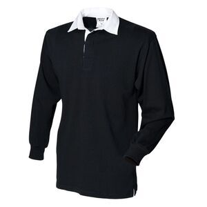 Front Row Mens Original Rugby Shirt / Black